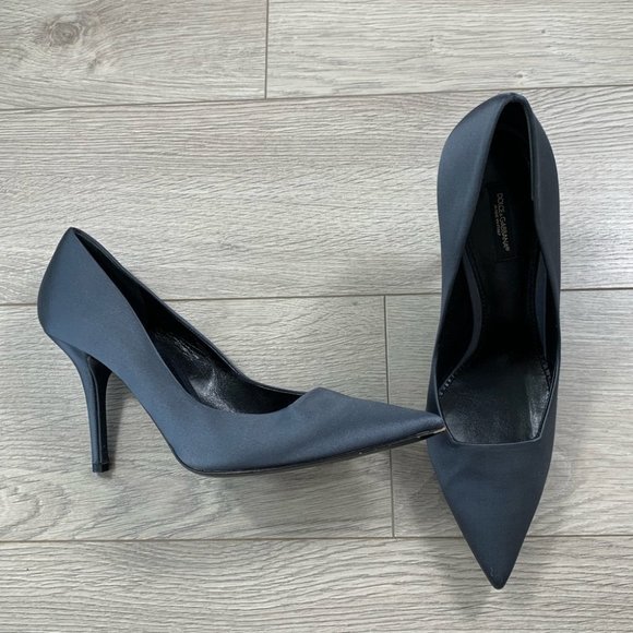 Dolce & Gabbana Satin Pointed Toe Heels - Picture 5 of 15